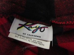 Vintage Kayo California Buffalo Plaid Button Skirt Size 38 Wool Blend