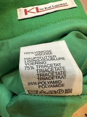 Rare Karl Lagerfeld Chanel designer Vintage Green 2 Piece Size DE 42 US M