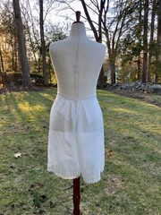 Antique Edwardian Cotton Bloomers c.1905–1915 | Filet Lace Ribbon Hem | L