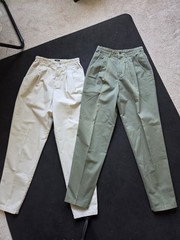 Vintage LEE CASUALS High Waist Pleated Pants Cotton 26×30 Tapered Academia 4M