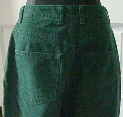 80’s TALBOTS Forest Green Flat Front Jeans Pants Trouser Slacks 10P