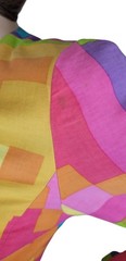 Vtg Anne Crimmins For UMI Collections Bold Neon Geometric Skirt Jacket Suit 10