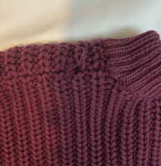Nordstrom Point of View Maroon Cotton Chunky Knit VNeck Cardigan Vintage XS