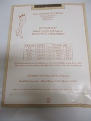 1PR VINTAGE BERKSHIRE RT SUPPORT SHEER NYLON STOCKINGS SZ 10 1/2-11 LONG BEIGE