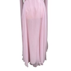 Miss Elliette California Vintage 60s Pink Chiffon Grecian Goddess Maxi Dress XS