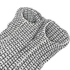 CHANEL Vintage 97P CC Logo Button Tweed Cardigan Sweater Top Black White