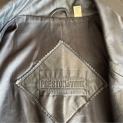 Preston York Vintage 90s Black Leather Jacket Small Minimalism Blazer Coat