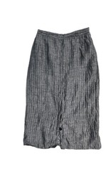 Vintage Pims Made In Italy Midi Skirt Small Gray Striped 70′