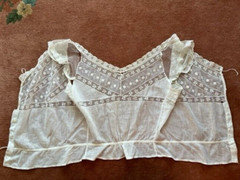 Antique Edwardian Camisole- fine cotton lawn and lace