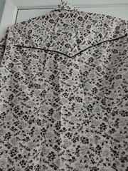 Vintage MILLER WESTERN WEAR Brown Floral Long Sleeve Shirt Womens Pearl Snap