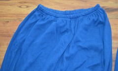Jo Intimates Womens Pajama Top & Bottoms Set Vintage Navy Large