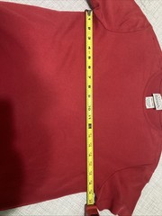 Vtg 90s Y2K Basic Editions Red Blank T Shirt Small Cotton Blend Plain Tee GUC