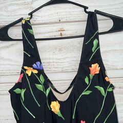 Vtg 90’s Christina Women’s Plus 22W Neon One Piece Swimsuit Black