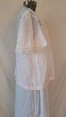 Vintage 60s 70s Nicole Wior Nightgown And Top Set Robe Maxi Sheer Baby Pink M/L