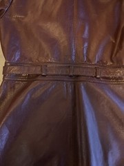VTG Argentina Leather Burgandy Mid Length Coat