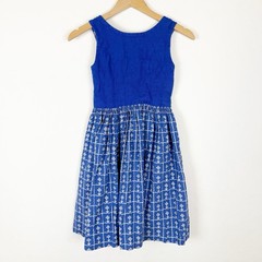 Vtg Original Lanz of Salzberg Wien Innsbruck Austria novelty dress blue SZ 9/10