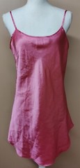 • Vintage Basic Editions Women’s Sexy Satin Chemise Nightie Slip Sz Medium Coral