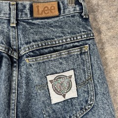Vintage NOS Womens Lee Sky Riders Washed Jeans Size 8 26×32 USA 90s Loose Fit