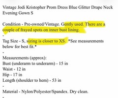 Vintage 90s Evening Dress Jodi Kristopher Navy Glitter Sparkle Maxi Slip XS / S