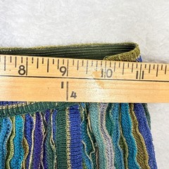 Vintage Missoni for I.Magnin Wave Knit Wrap Skirt Blue Green Striped Italy XXS