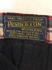Vintage Pendleton Crepe Lined Wool Plaid Mini Skirt 26″ Waist Tartan