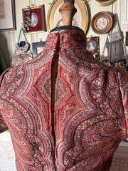 Vintage 1960s Qipao Style Dress, Victorian Paisley Shawl
