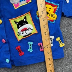 Jack B. Quick Sweater Cardigan Dog Vet Petite Medium Kitschy Grannycore Novelty