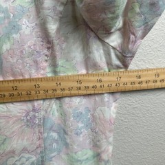 Floral Vintage Prairie Cottagecore Midi Dress Sm Pastel Pink Blue Dropped Waist
