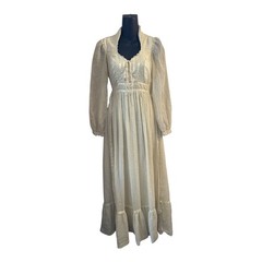 Vintage Gunne Sax Prairie Cottage Core Renaissance Frum Modest Dress Trad Sz 5 S