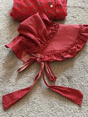 Prairie Dress Shawl & Bonnet Junior Sz 7 Union Made Pioneer Costume Made In USA