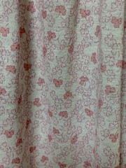 Miss Elaine Summer Nightgown Split Cap Sleeve Short Length Pink/White Sz Medium