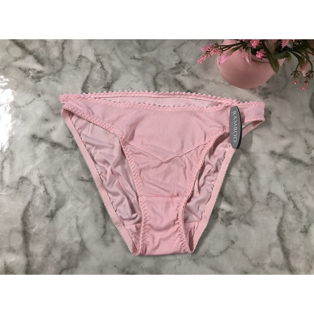Vintage 90s Pink Bikini Panties Sz Medium Coquette Helene Miller By Bamboo NYC
