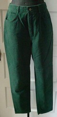80’s TALBOTS Forest Green Flat Front Jeans Pants Trouser Slacks 10P