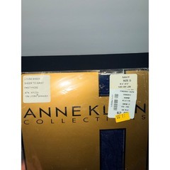 Anne Klein Collections Navy Blue Lycra Sheer to Waist Pantyhose Size D Vintage