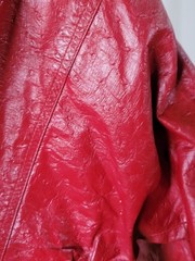 VINTAGE 1970S 1980S BERMAN’s LEATHER JACKET Red Real Leather,Cropped, Excellent