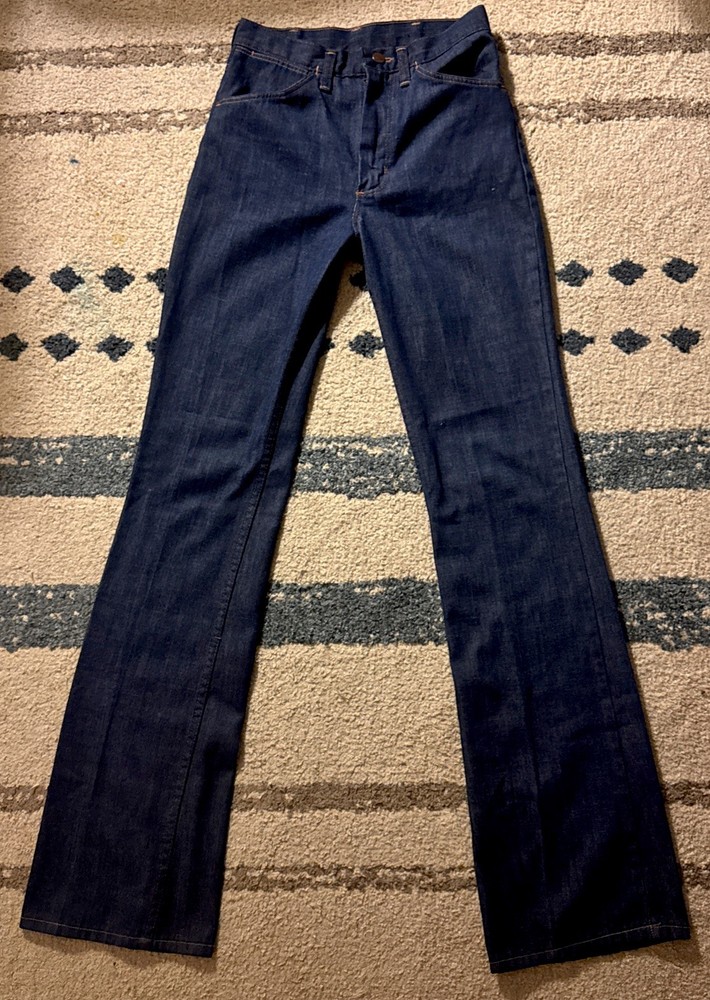 Vtg 1970’s Women’s Wrangler 938 High Waist Bootcut Jeans Talon Zip Sz 26×35 USA