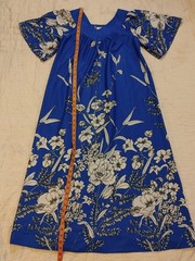 Vintage Montgomery Ward MuuMuu Housedress Gown Grannycore Polyester OS Tropical