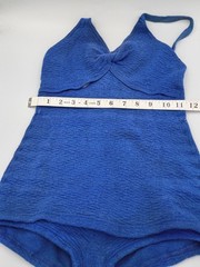 VINTAGE 1930/40’s Women’s SEXY 1 Piece SUNSUIT Cobalt Blue DOES NOT STRETCH
