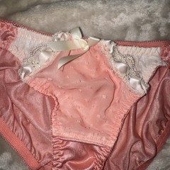 Vintage tutu Anna peach Cream Lace Bow Panties Size XS Bikini Panty