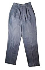 Vintage 90s CHIC 29×30 Gray Khaki Pleated Cuffed Hem 12 Tall