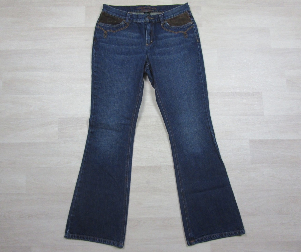 Vintage Y2K Ralph Lauren Jeans Co Bootcut Jeans Womens (6) Suede Pocket Western