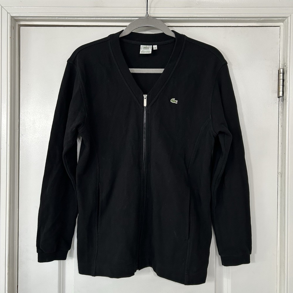 VTG Lacoste Zip Up Cardigan Sweater Women’s Size 4 (EU36) France Knit Preppy VG
