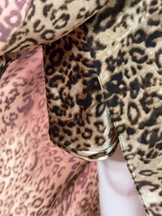 1990s-Y2K ONYX NITE LEOPARD Print Formal Dress with Asymmetrical Hem. S-M
