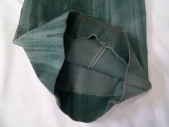 RARE Vtg 70s Ms LEE Hi Waist Green Tie Dye Cord WIDE Leg Bell Bottom Pants 26/28
