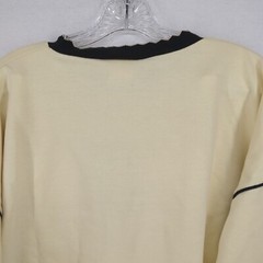 Vtg. Marcia Sweater Yellow Center Patch Graphic Black Trim USA Made Lg Pullover