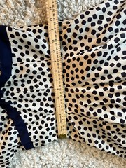 Vintage Pat Hartly 1950s Ivory Black Navy Blue Dress Fit & Flare Tulle Lined