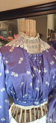 Victorian Edwardian 19th Century Silk Blouse Sold for Lace Trim “AS IS”