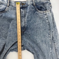Chic Jeans Women 22W Blue Acid Wash Vintage 80s High Waist Tapered Ankle Bows