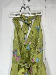 Vintage Alfred Shaheen Waikiki Hawaii Butterfly Floral Halter Maxi Dress XS/S