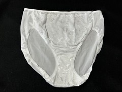 Vtg VANITY FAIR 13182 Body Lace Fantasy Second Skin Satin Sz 9/2XL White Panties